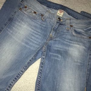True Religion Light Wash Mid Rise Jeans